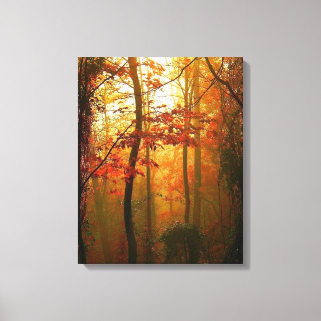 Misty Autumn Morning Canvas Print (Front)