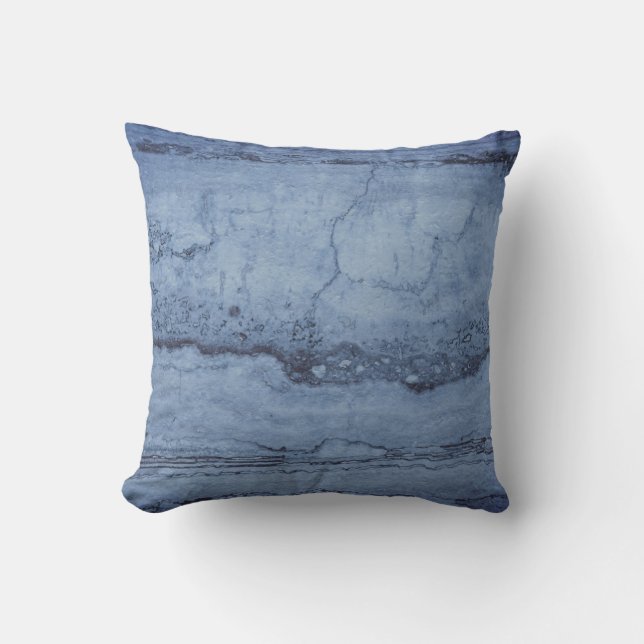 Misty Blue abstract Granite marble pattern  Cushion (Front)