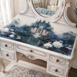 Misty Blue Castle Decoupage Tissue Paper