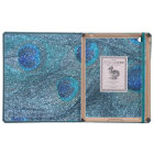 misty blue glitter peacock feathers