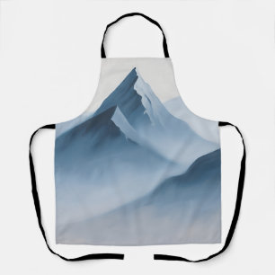 Misty Blue Mountain Peaks Apron