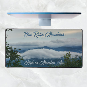 Misty Blue Ridge Mountains Photographic Landscape Desk Mat