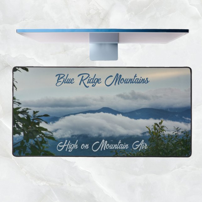 Misty Blue Ridge Mountains Photographic Landscape Desk Mat (Creator Uploaded)
