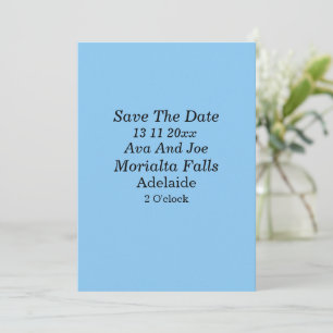 Misty Blue, Save The Date Wedding Invitation