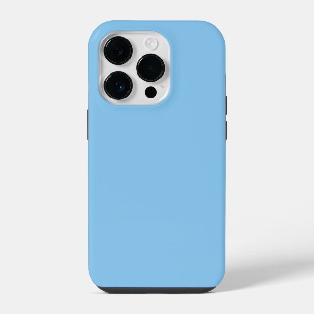 Misty Blue Solid Color, iPhone Case (Back)