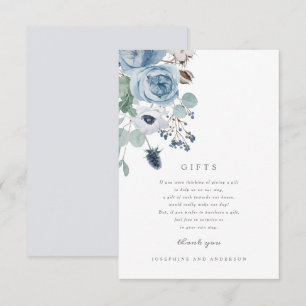 Misty Blues Gifts Registry Card