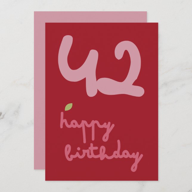 MISTY CHARM - Birthday Floral Invitation Card (Front/Back)