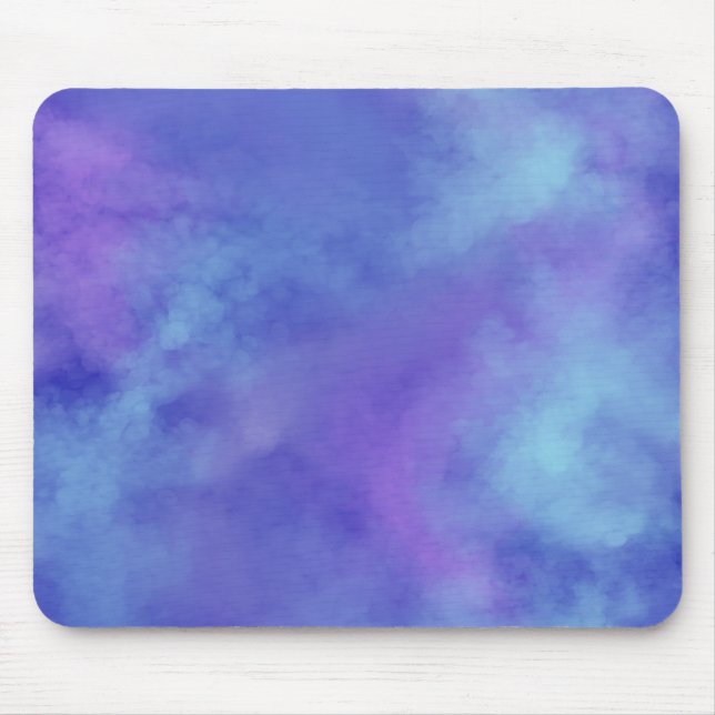 Misty Clouds Blue Mouse Mat (Front)