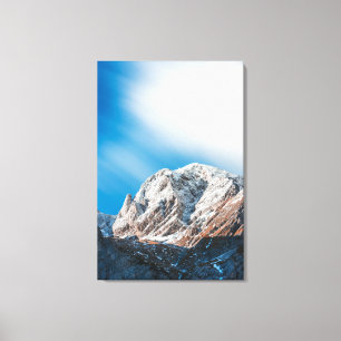 Misty clouds over the mountains canvas print