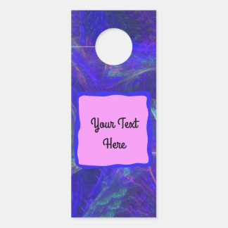 Misty Cosmic Look Swirls Bright Colours Blue Door Hanger