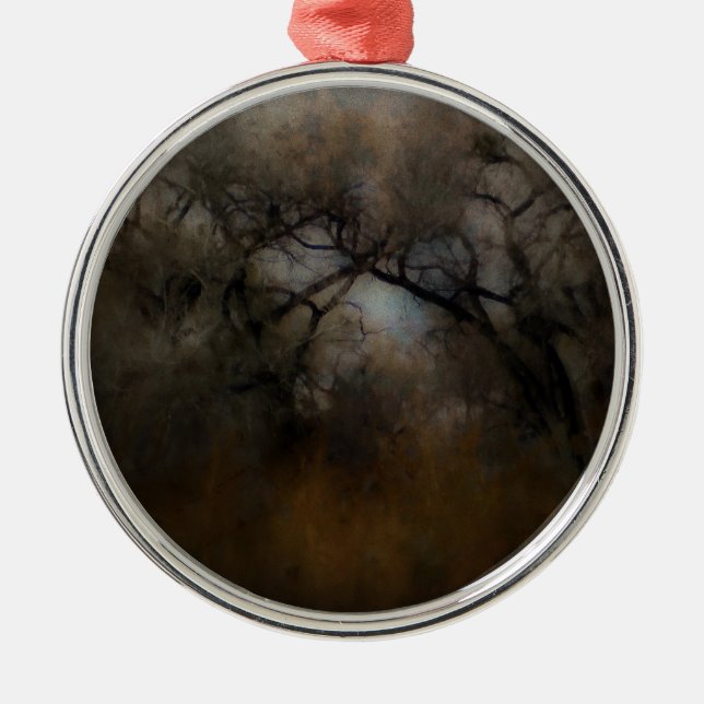Misty Cottonwoods Metal Tree Decoration (Front)