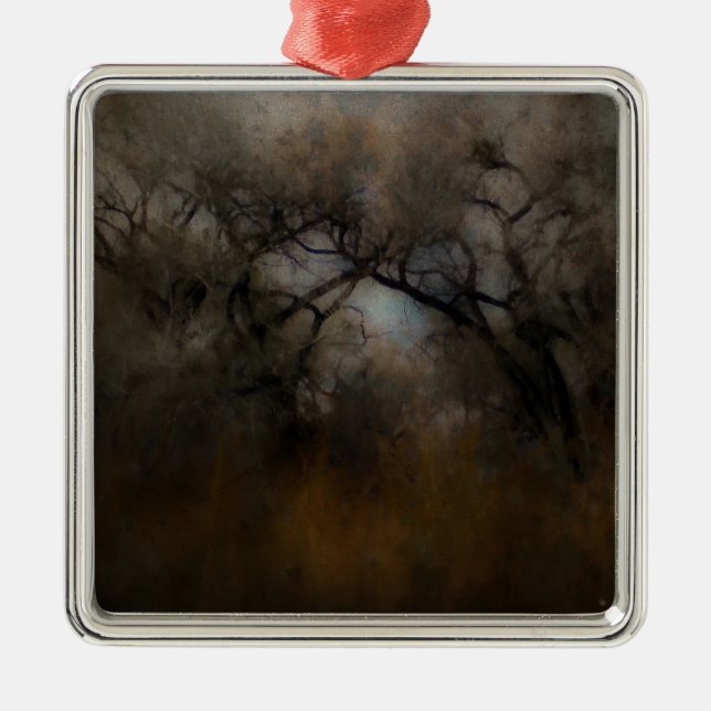 Misty Cottonwoods Metal Tree Decoration (Front)