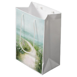 Misty Country Road Forest Path Landscape (3) Medium Gift Bag