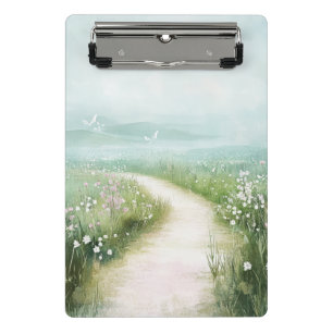 Misty Country Road Forest Path Landscape (3) Mini Clipboard