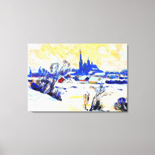 Misty Day in Winter, Baie-Saint-Paul Canvas Print