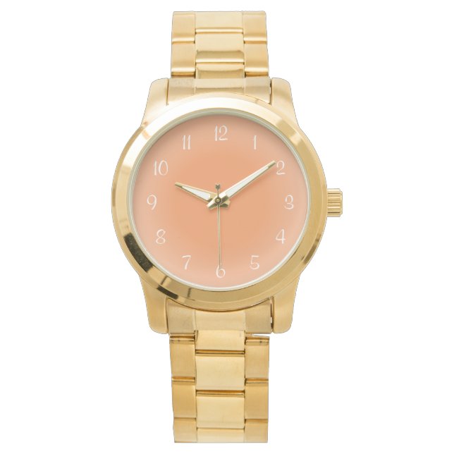 Misty Edges Orange Frosted Design Soft Colours Watch (Front)