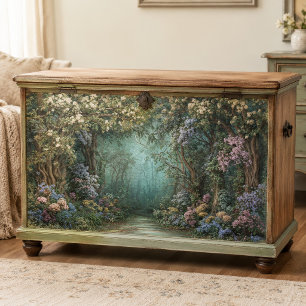 Misty Emerald Enchanted Forest Path Decoupage Tissue Paper