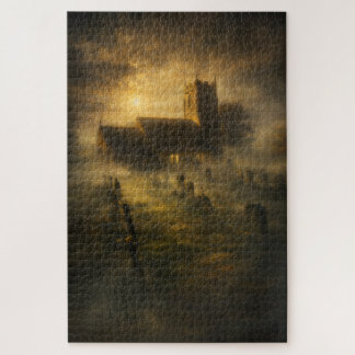 Misty English Church Turner Style Jigsaw Puzzle