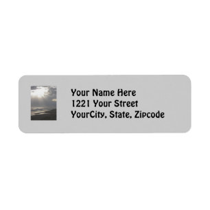 Misty Evening at Frisco Pier OBX Address Label