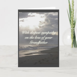 Misty Evening Grandfather's Loss Sympathy Card