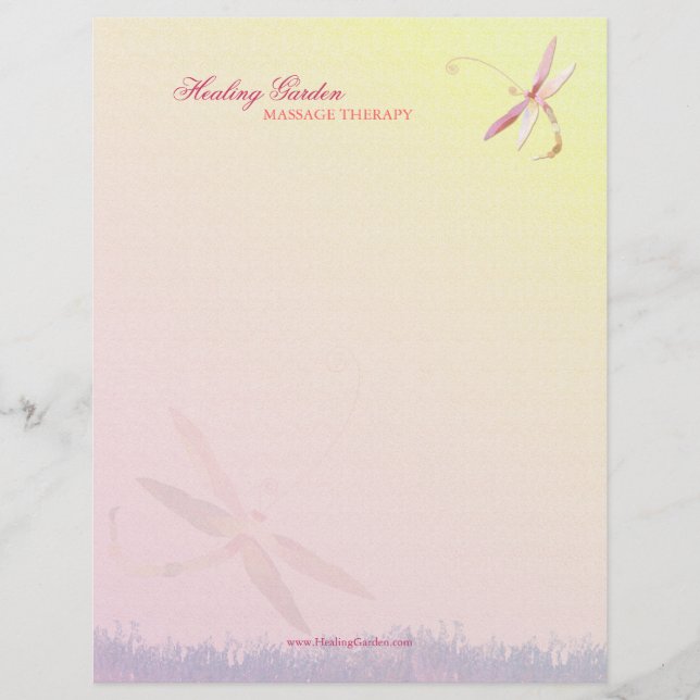 Misty Field Dragonfly  Business Letterhead Design (Front)