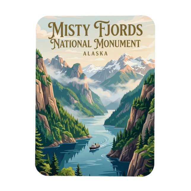 Misty Fjords National Monument Alaska Magnet (Vertical)
