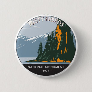 Misty Fjords National Monument New Eddystone  6 Cm Round Badge
