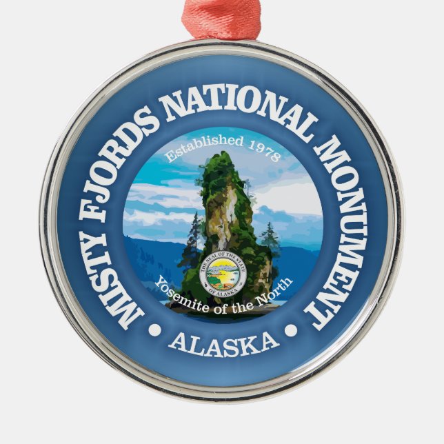 Misty Fjords (NM) Metal Tree Decoration (Front)