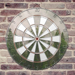 Misty Foggy Forest Trees Dartboard<br><div class="desc">This design features landscape photography of a misty forest tree background.</div>