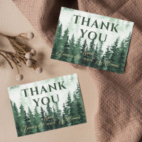 Misty Forest Baby Shower Thank You