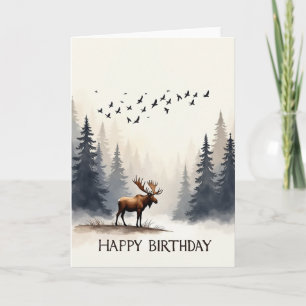 Misty Forest Birthday Card