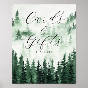 Misty Forest Crads and Gifts Sign
