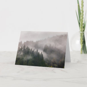 Misty Forest in the Mountains Card