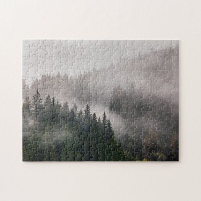 Misty Forest in the Mountains Jigsaw Puzzle (Horizontal)