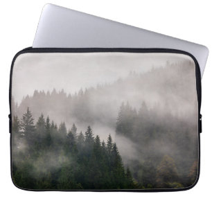 Misty Forest in the Mountains Laptop Sleeve