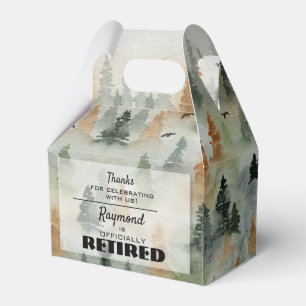 Misty Forest Masculine Retirement Party Favour Box