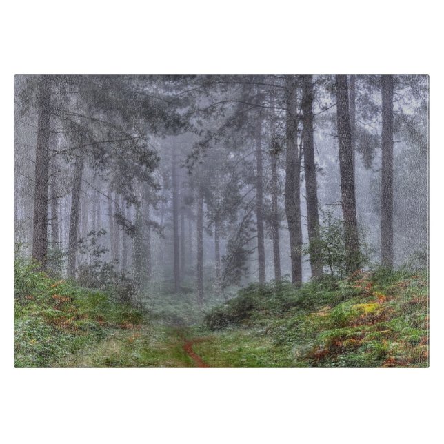 Misty Forest on Ashley Heath, Hampshire, England Cutting Board (Front)