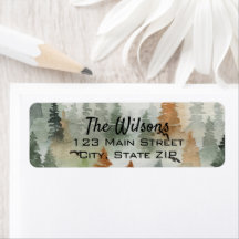 Misty Forest Return Address Labels