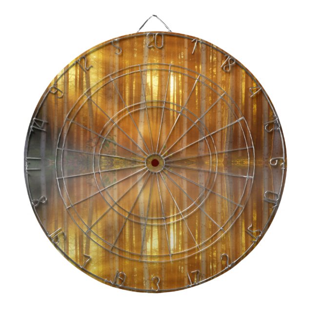 Misty Forest Scene Dartboard (Front)