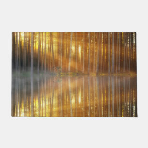 Misty Forest Scene Doormat