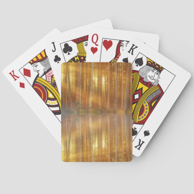 Misty Forest Scene Playing Cards (Back)