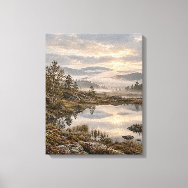 Misty Forest Trail Canvas Print (Front)