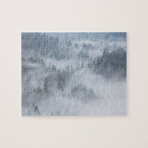 Misty Forest Valley Jigsaw Puzzle