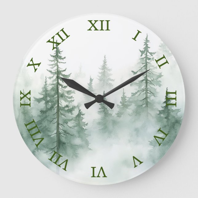 Misty Forest wall Clock  (Front)