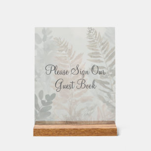 Misty Forest Wedding Acrylic Sign