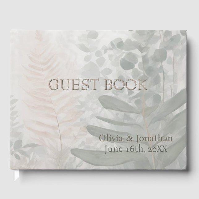 Misty Forest Wedding Guest Book (Front)