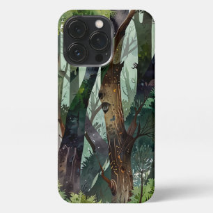 Misty Green Forest phone cases