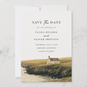 Misty Green Headland West Ireland Coastal Wedding Save The Date