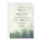 Misty Green Pine Forest Rustic Outdoors Wedding