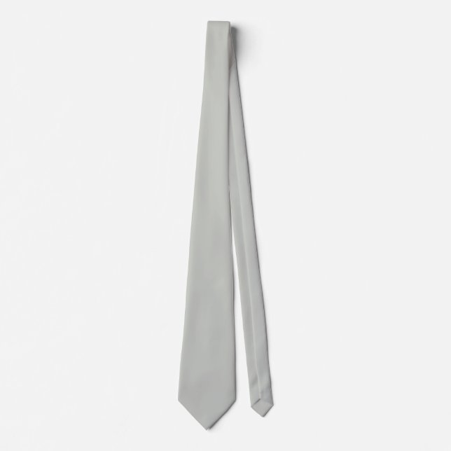 Misty Grey Green Solid Colour Tie (Front)